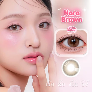 PINKRABBIT SOFTLENS NARA BROWN - Normal, Minus 0.5 S/D 10.00 (1PCS/Sebelah)  / Softlens / Soft Lens / Lensa Kontak / Soflen / Softlens normal minus / Lensa mata / Softlense