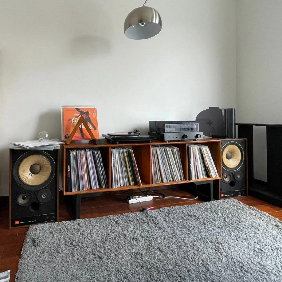 Jual Rak Vinyl / Kabinet Piringan Hitam Kayu jati / Record Box Stand ...