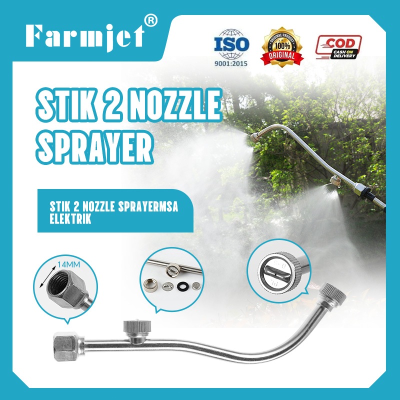 Jual Stik 2 Nozzle Sprayer Farmjet 20cm Elektrik Stik Mesin Semprot ...