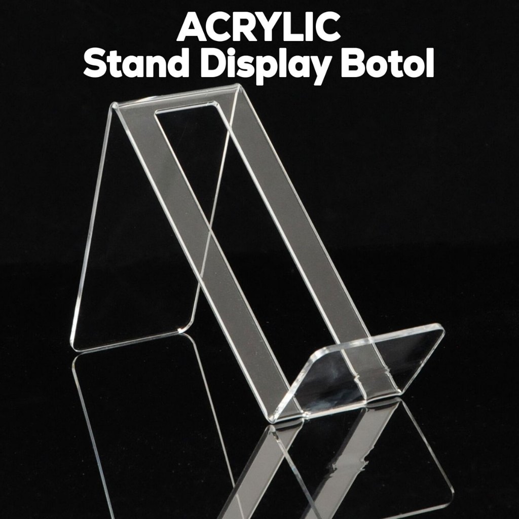 Jual Stand Display Botol Akrilik Holder Wine Bottle Dudukan Display ...