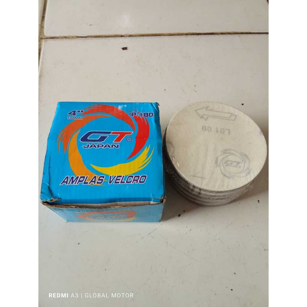 Jual AMPLAS VELCOR BULAT GT JAPAN ISI 100pcs 4
