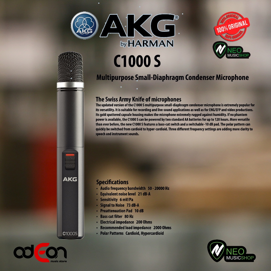 Jual AKG C1000S Multipurpose Small-Diaphragm Condenser Microphone ...