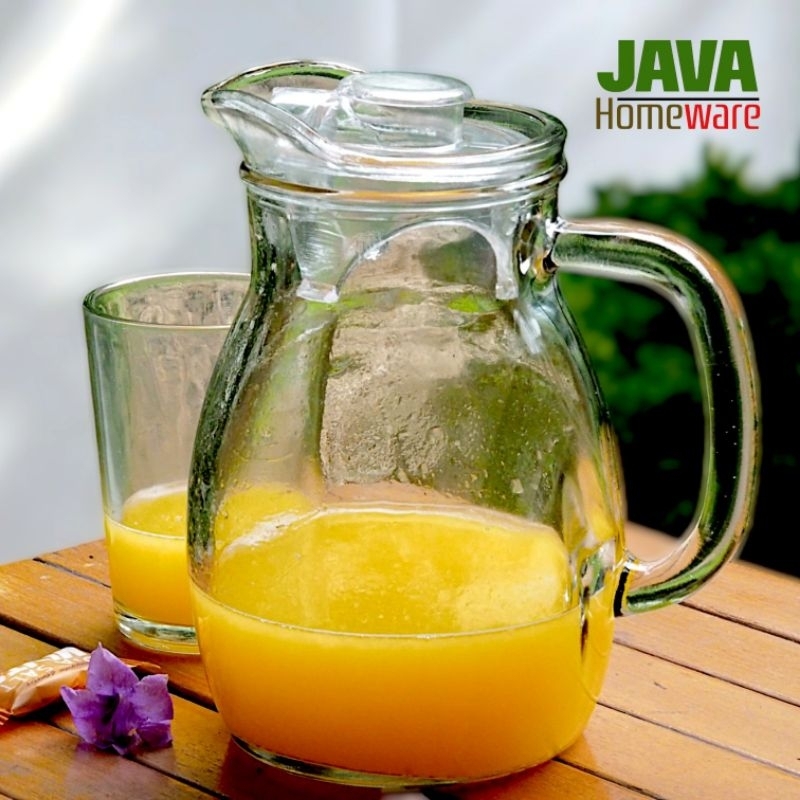 Jual PITCHER KACA OLIVE | JUG KACA TUTUP | TEKO KACA DENGAN TUTUP ...