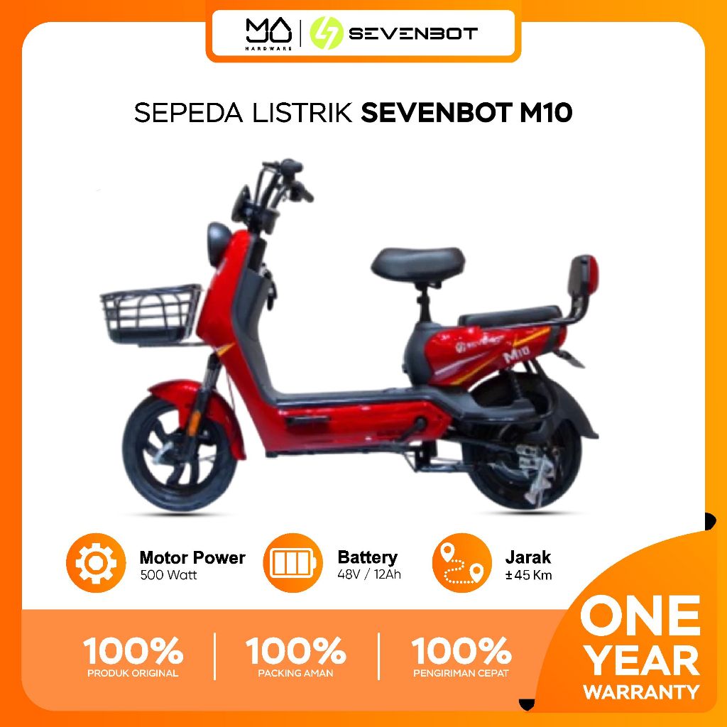 Jual Sepeda Listrik Sevenbot M10 43km/jam Terbaru - Garansi Resmi ...