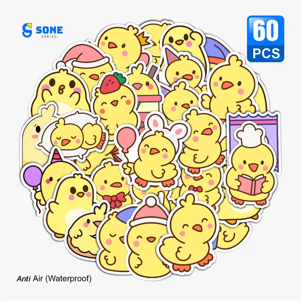Jual Stiker Pack Anak Ayam / Sticker Kartun Anak Paper Vinyl Waterproof ...