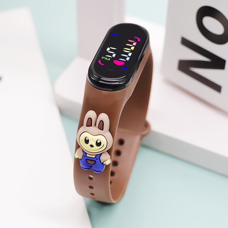 Jual Animation Labubu Coklat JAM DIGITAL Anak Anti Air Sentuh Layar ...