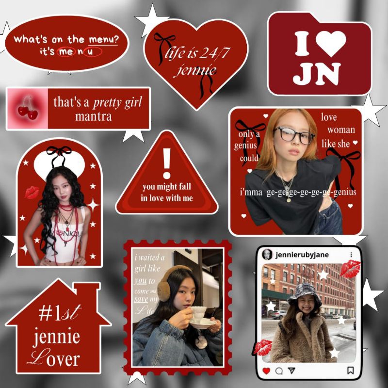 Jual [PRE-ORDER] STICKER DECO GLITTER BLACKPINK OT4 JISOO JENNIE ROSE ...