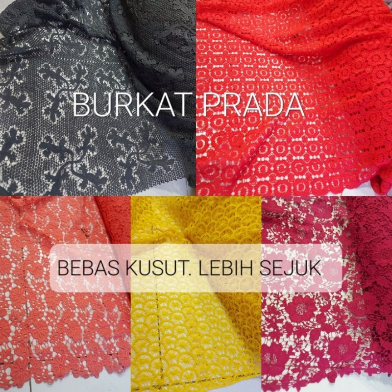 Jual (COD) Kain Burkat prada hoky import garment | harga per 0.5 meter ...
