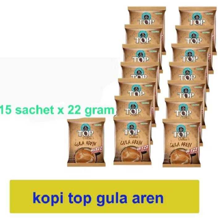 Jual TOP KOPI GULA AREN 1 RENCENG ISI 15 SACHET | Shopee Indonesia