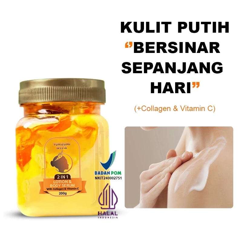 Yurizumi Lotion & Body Serum with Collagen dan Vitamin C Pemutih Badan 200g | AutoStock