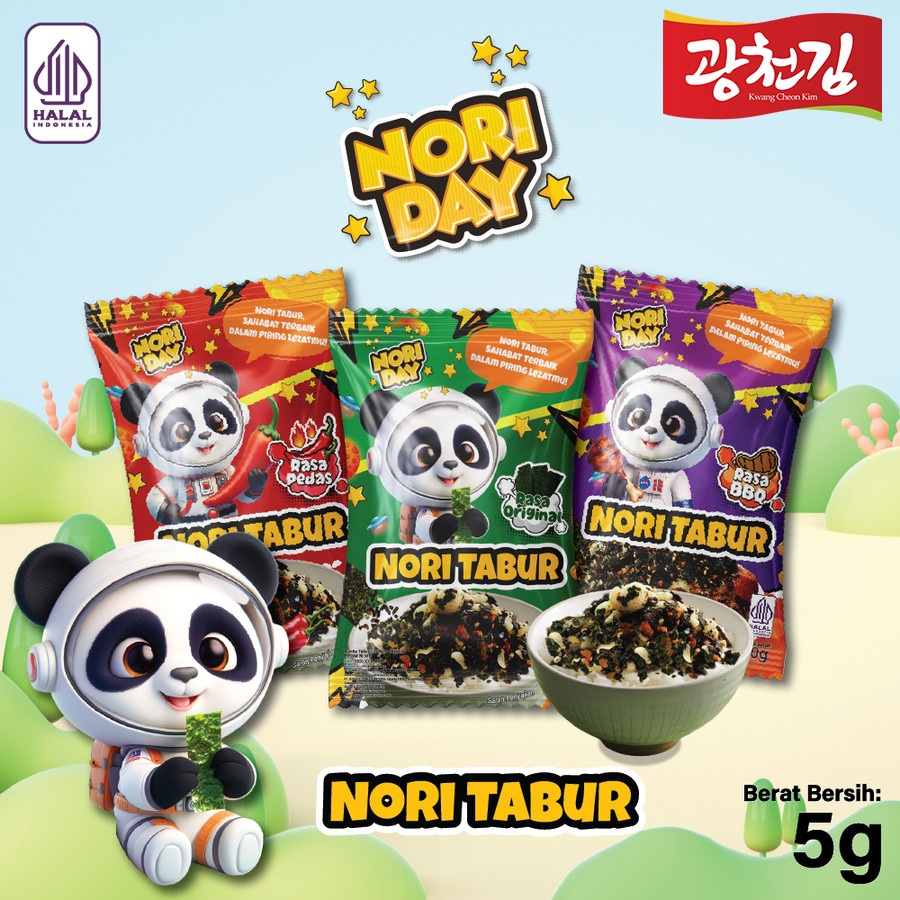 Jual NORIDAY NORI TABUR RICE NOODLE HALAL RUMPUT LAUT PANGGANG 1PCS / 1 ...