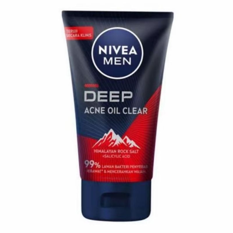Jual Nivea Men Deep Acne Oil Clear Himalayan Rock Salt Salicylic Acid ...