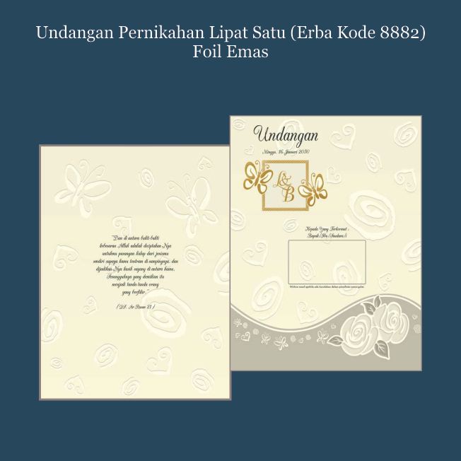 Jual UNDANGAN PERNIKAHAN/CETAK UNDANGAN PERNIKAHAN ELEGANT/KODE 8882 ...