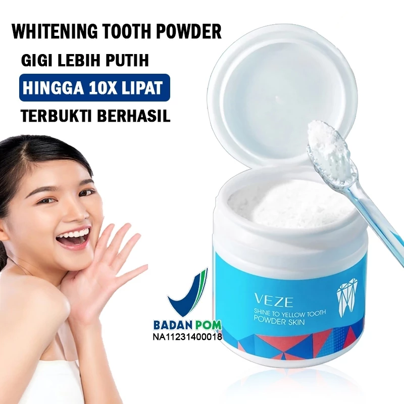 ( BPOM ) Veze Tooth Powder Gosok Gigi Serbuk Pemutih Gigi 50g | AutoStock