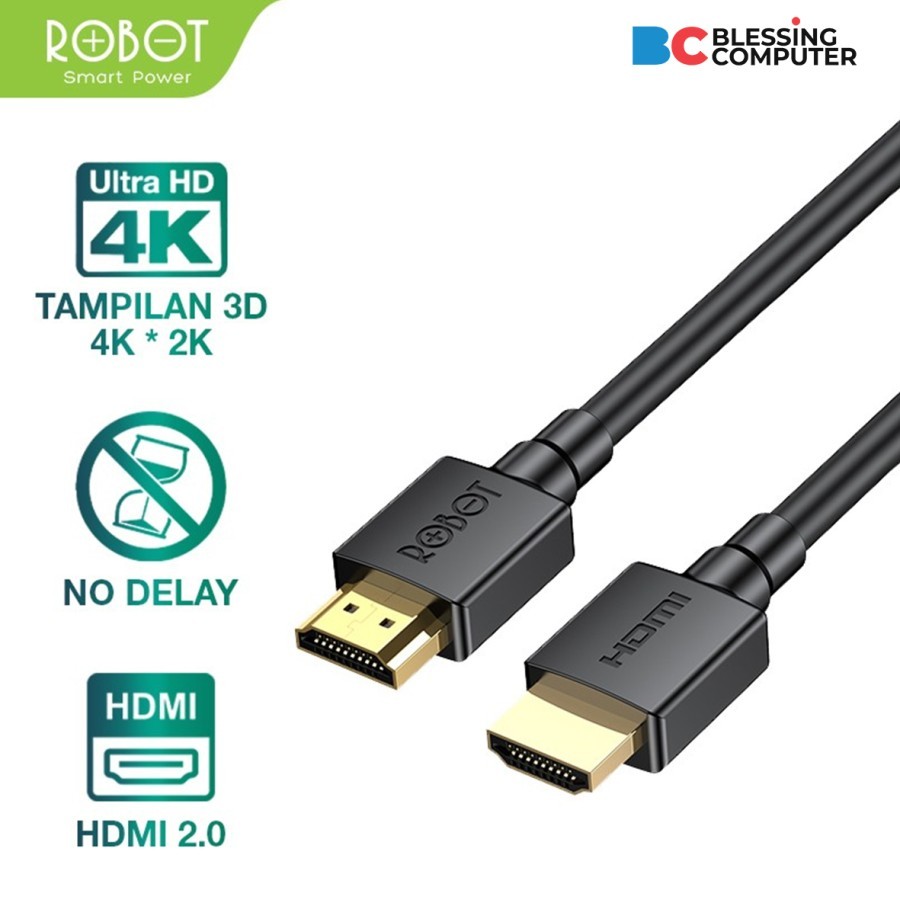 Jual Kabel HDMI ROBOT 4K ULTRA HD - 10 Meter | Shopee Indonesia