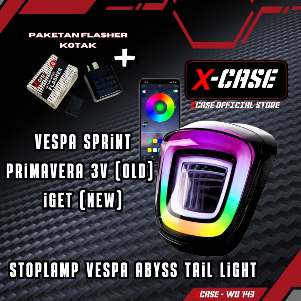 Jual X-Case Stoplamp Vespa Sprint / Primavera 3v Old & Iget New Abyss ...