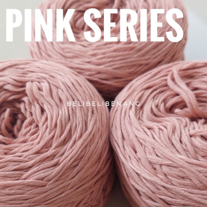 Jual Benang rajut cotton combed small ply PINK SERIES / benang katun ...