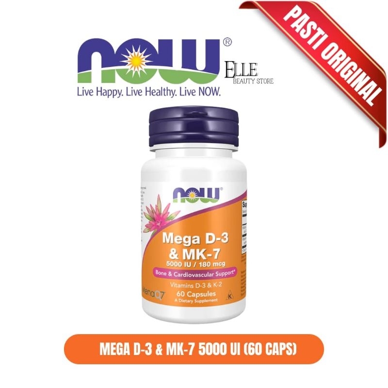 Jual ( Pasti ORI) NOW vitamin K2 100mcg 100Vcaps, MK-7 vitamin k-2 60 ...