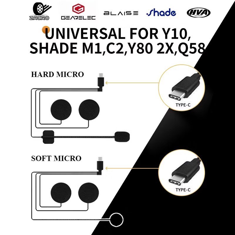 Jual MIC & SPEAKER INTERCOM TYPE C Intercom/Headset Earpiece SHADE M1 ...