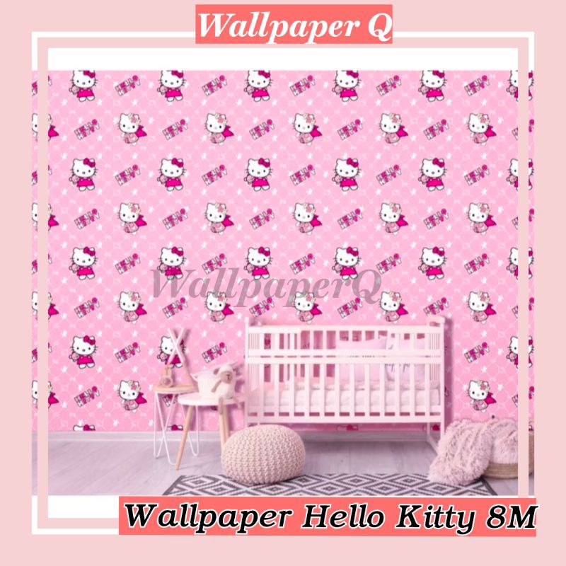 Wallpaper Kamar Anak Hello Kitty