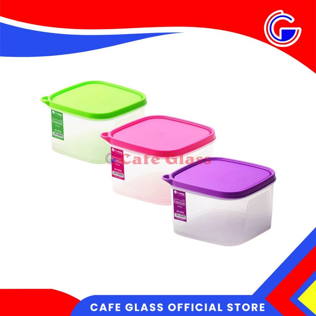 Kotak Storage Plastik Multifungsi 2.5L / Tempat Makan Kedap Udara / Seealware Ellianware E-1775