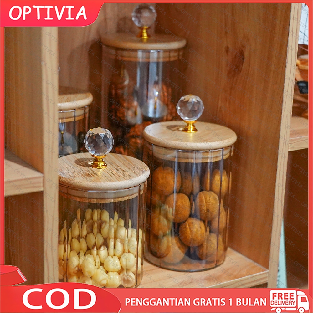 Jual OPTIVIA Berlian/Elk Toples Kaca Tempat Penyimpanan Snack Mewah ...