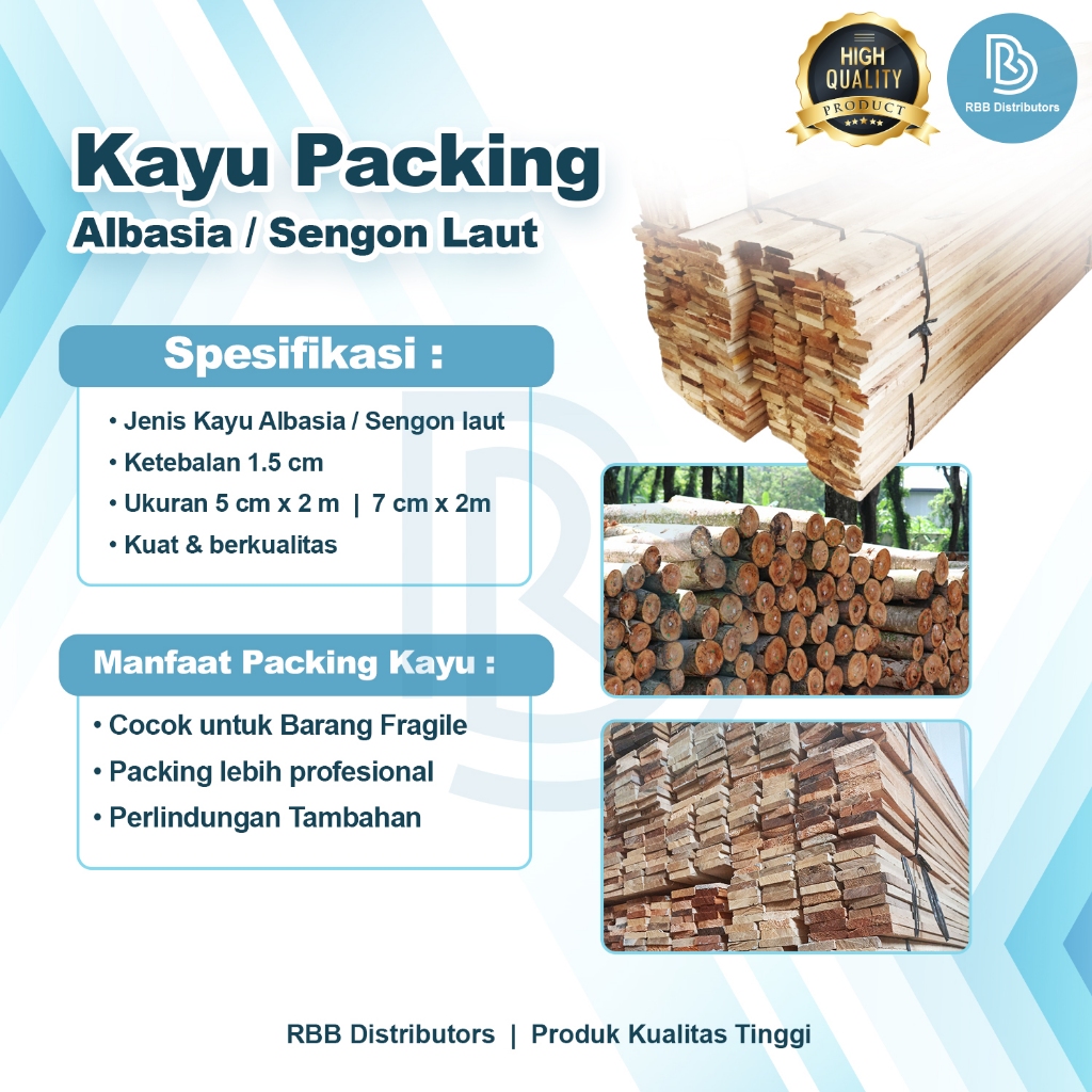 Jual Kayu packing ukuran 5CM X 2 METER 7CM X 2 METER 1 Ikat isi 20 ...