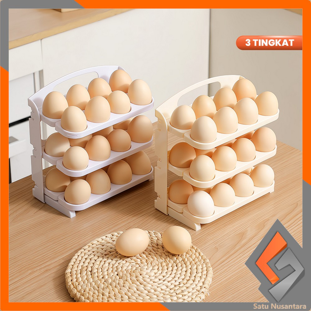 Jual SN-C1279 Rak Telur 3 Tingkat Bisa Dilipat Egg Storage Box ...