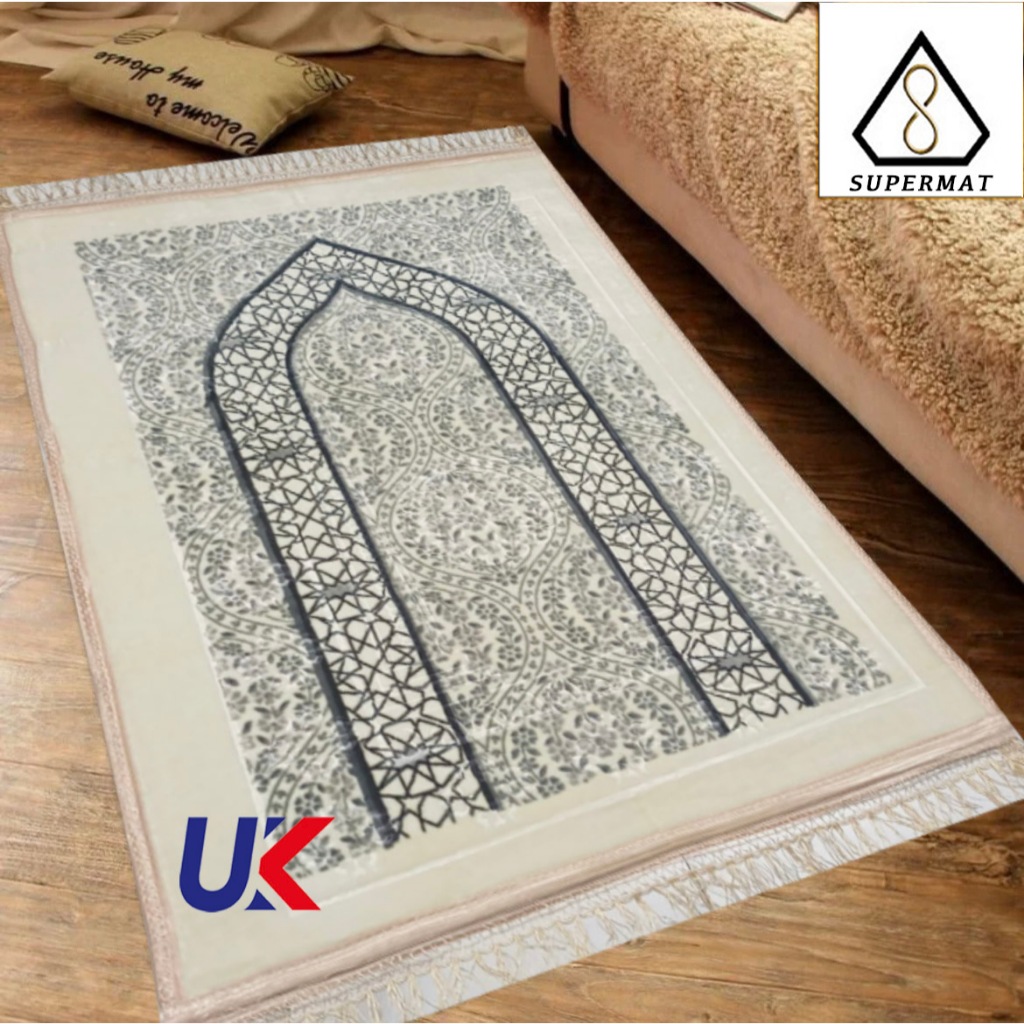 (UK) Sajadah Tebal Empuk GOLD Turki Dewasa Oleh-Oleh Haji