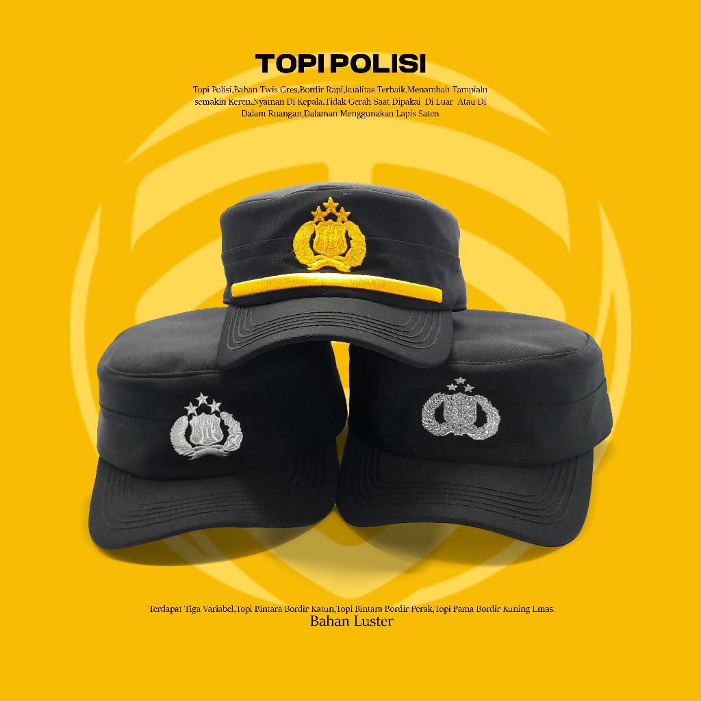 Jual Topi Polri/Polisi Pama,Bintara Type Komando | Shopee Indonesia