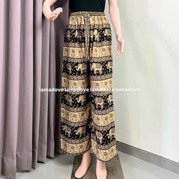 Celana Kulot Motif Gajah Celana Wanita Jumbo Rayon Premium