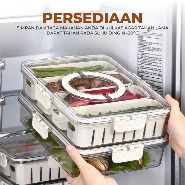 Jual RAK KULKAS Wadah Kulkas Penyimpan Makanan KOTAK MAKANAN BOX ...