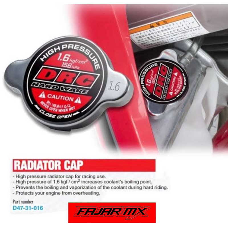 Jual DRC RADIATOR CAP D47-31-016 Tutup Radiator 1.6kgf/cm2 YZ KTM NINJA ...