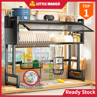 Rak Piring Tertutup Rak Piring Wastafel With Cover Stainless Steel Rak Dapur Rak Piring Gantung Cuci Piring Wastafel/F10