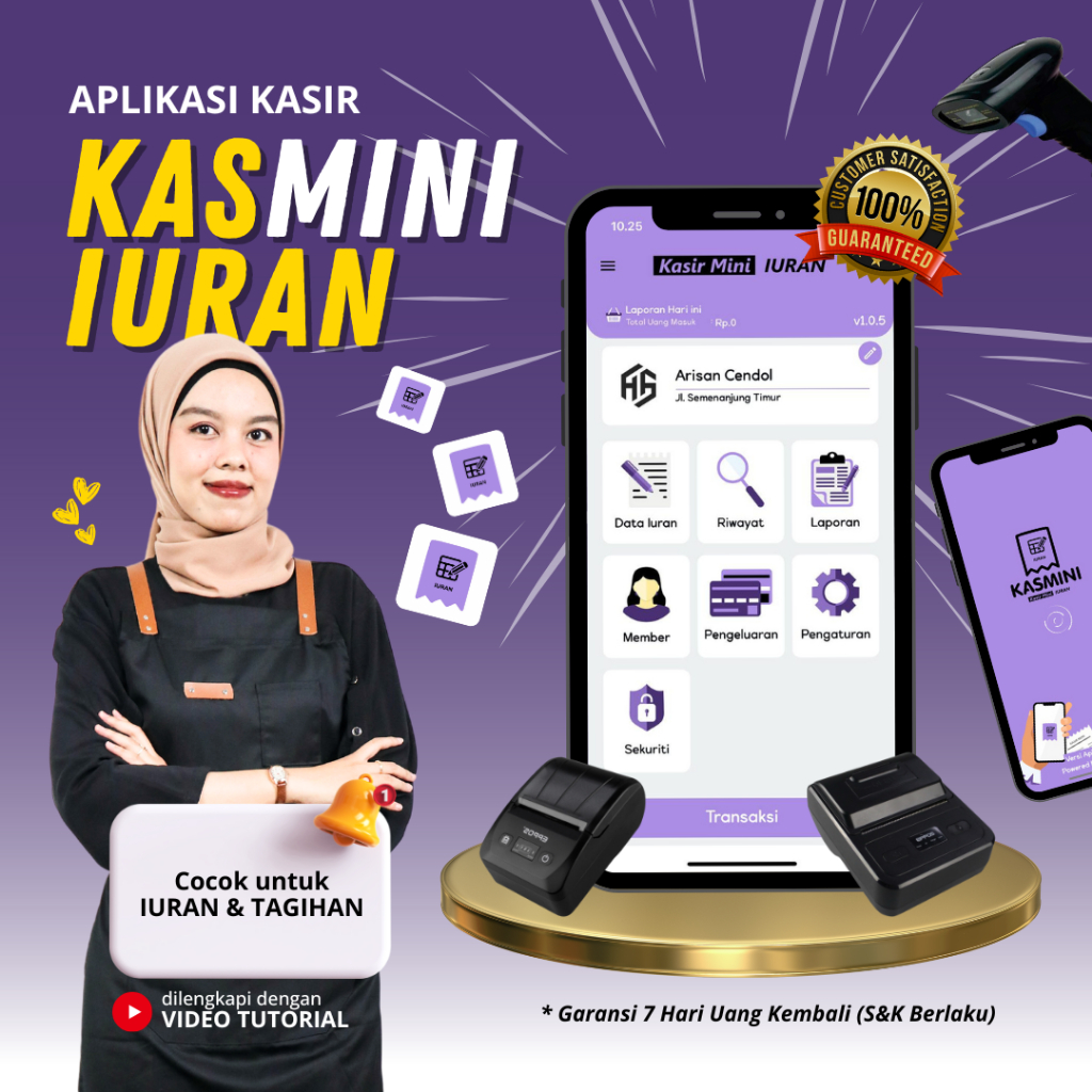Aplikasi Kasir Android Offline - Untuk Pencatatan Keuangan Iuran Warga, Arisan Digital, Kas Sekolah  - KASMINI IURAN