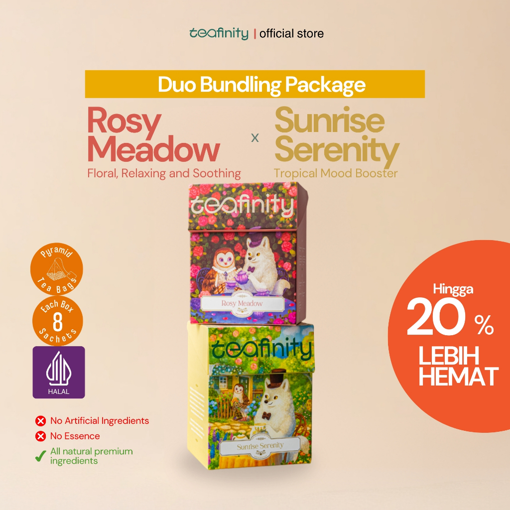 Jual Teafinity Duo Pack -Sunrise Serenity & Rosy Meadow | Black Tea Teh ...