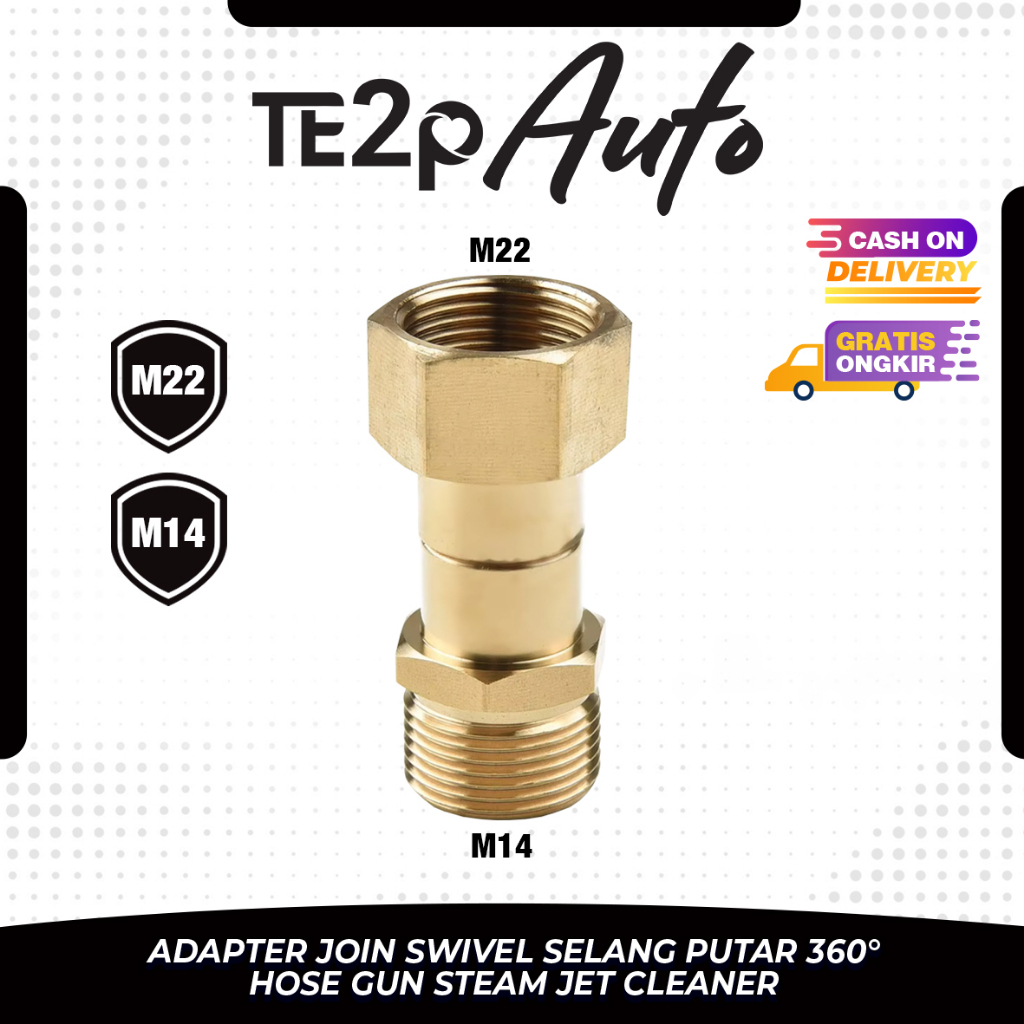 Jual Te2p Auto Adaptor Swivel Selang Ke Gun Jet Cleaner Swivel 360 ...