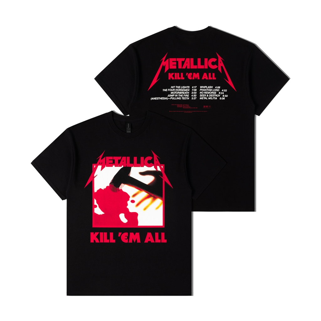 Jual Metallica - Kill 'Em All Tracks T-Shirt | Shopee Indonesia