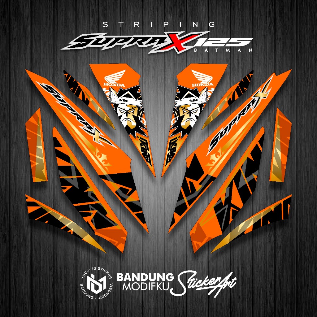 Jual STRIPING VARIASI SUPRA X 125R / MOTIF KRS 51 / STIKER SUPRA X 125 ...