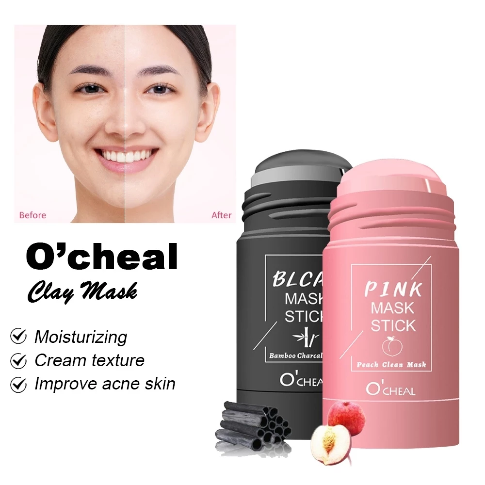 40g - Ocheal Masker Wajah Stick Mask Clay Masker Wajah Pembersih Wajah Komedo dan Jerawat | AutoStock