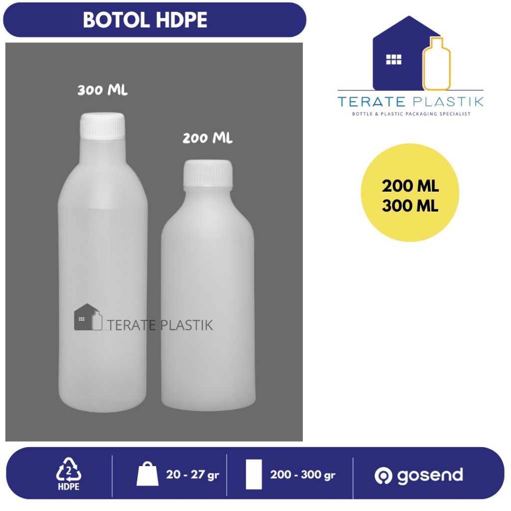 Jual Botol HDPE 200ml & 300ml | Terate Plastik Bandung | Shopee Indonesia