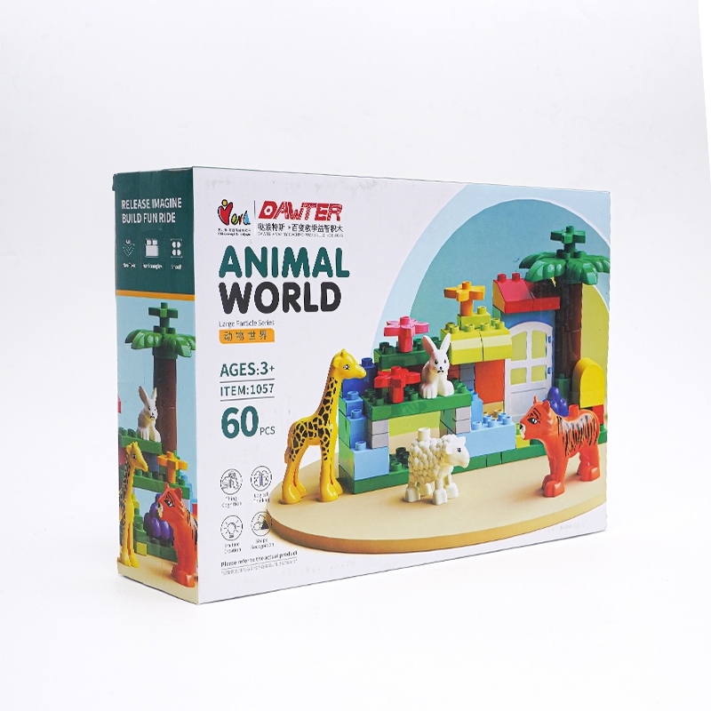 Jual OHSOME Yinerle Building Blocks Animal World 60Pcs - Mainan Bricks ...