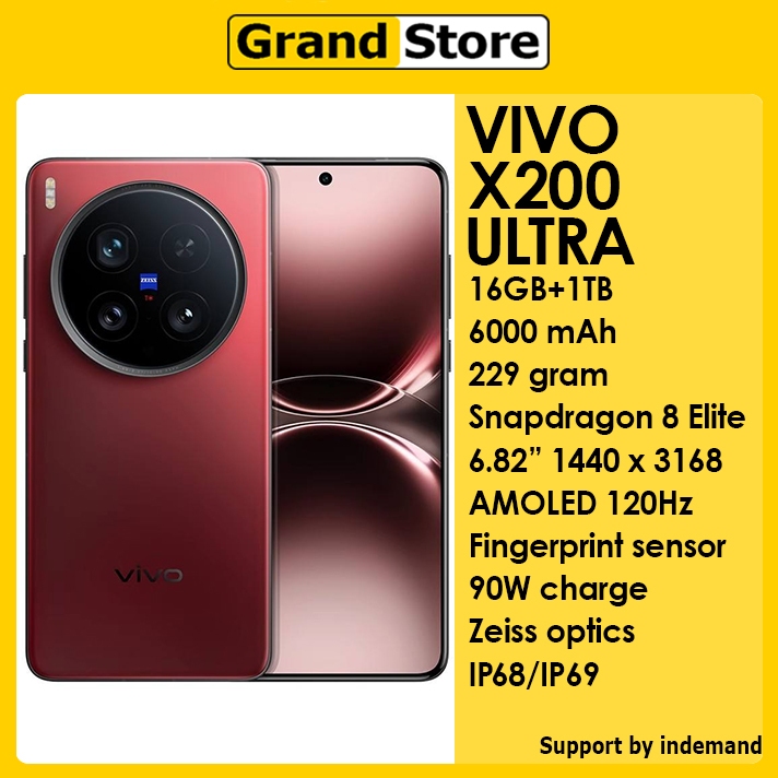 Jual VIVO X200 ULTRA 5G 16GB/1TB 6000mAh 90W Snapdragon 8 Elite