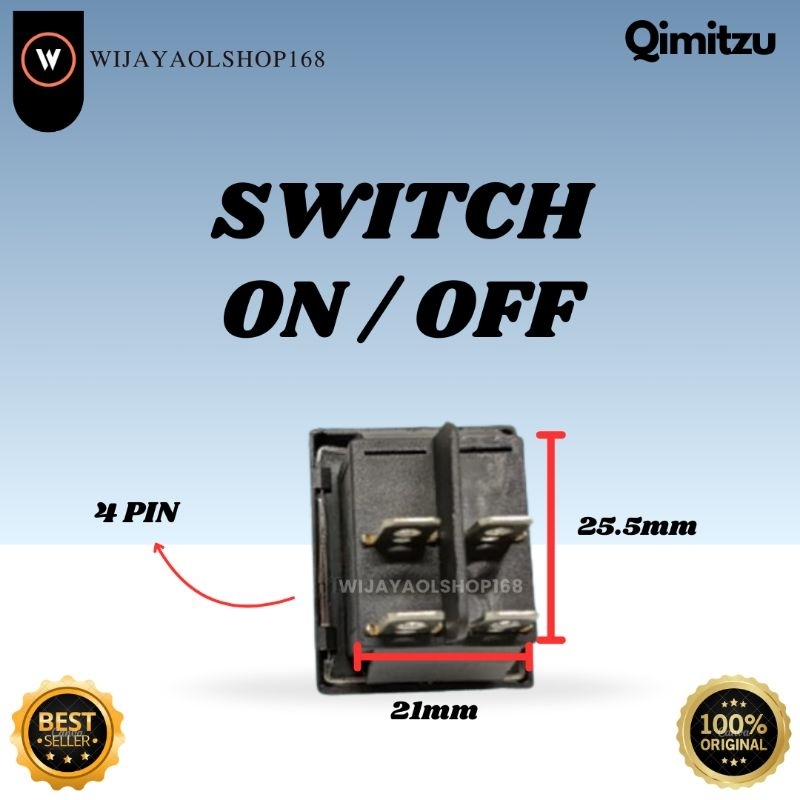 Jual Saklar On Off Satelit 16A 250V Merek QIMITZU/Switch Control Box ...