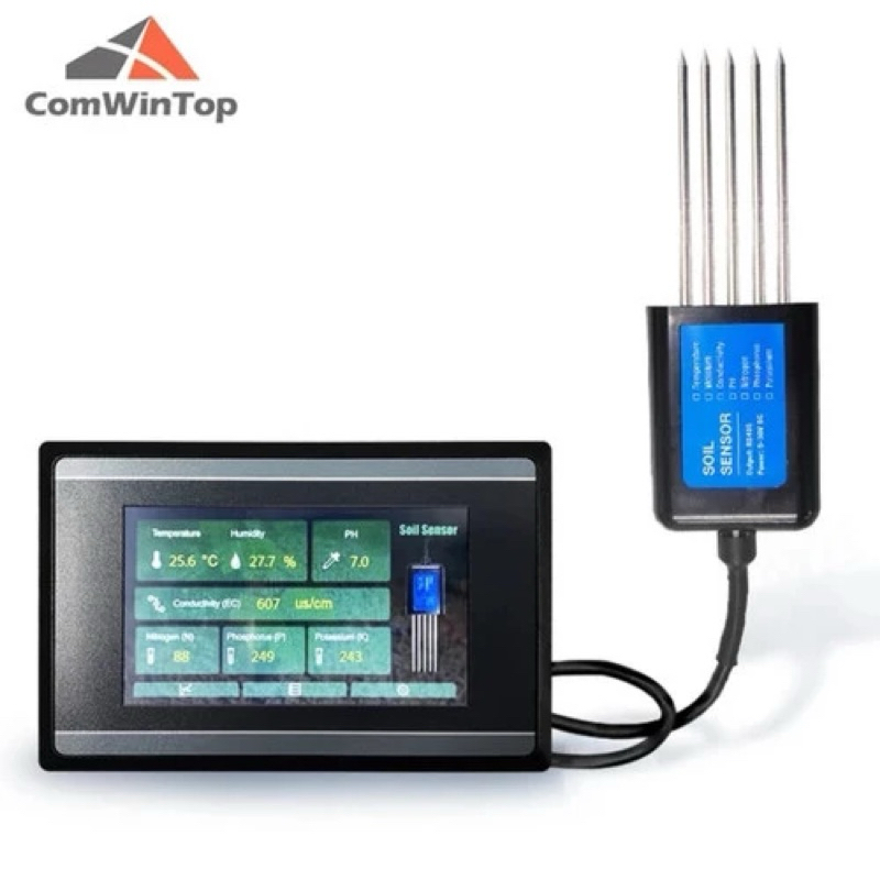 Jual Sensor NPK PH EC TH Soil Moisture Soil Analyzer Datalogger 7 in 1 ...