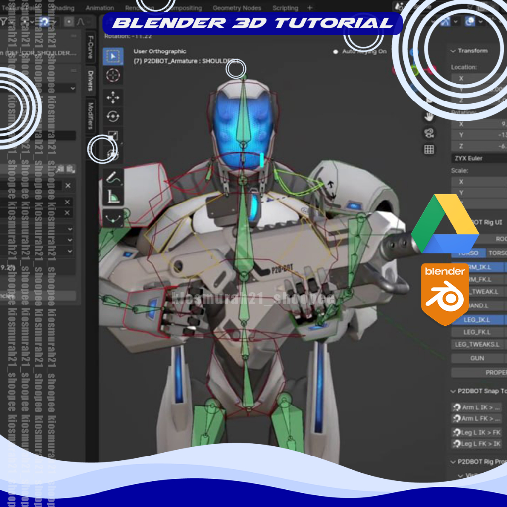 Jual Blender 3D Tutorial The Art of Effective Rigging 2 - 2025 Update ...