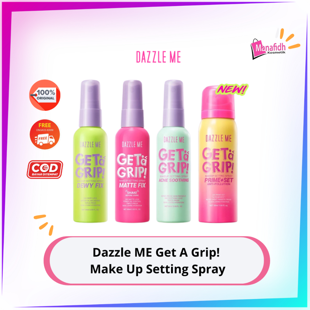 Jual Dazzle ME Get A Grip! Make Up Setting Spray | Shopee Indonesia