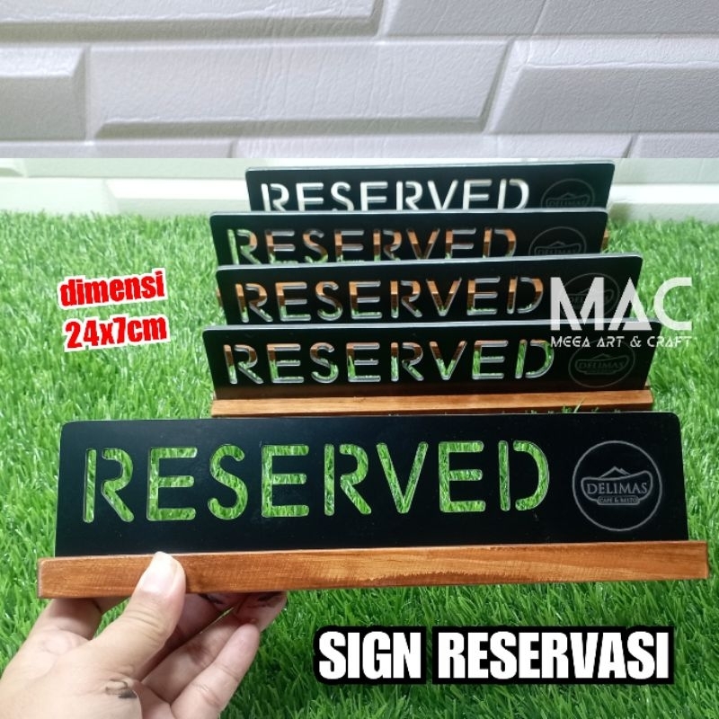 Jual [ Free Grafir ] Custom Sign Reserved Bahan Aluminium ACP Hitam ...