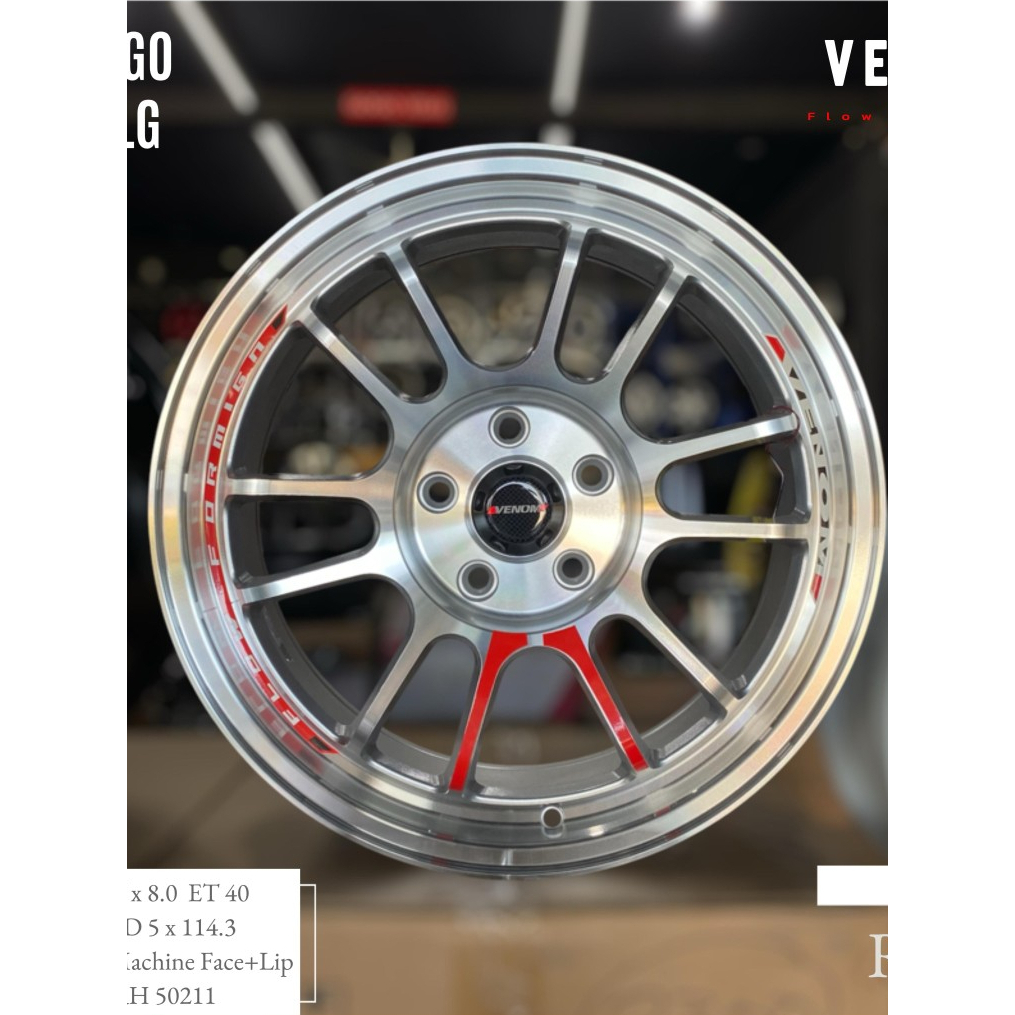 Jual Velg Mobil R17 Venom PCD 5X114,3 Lebar 8 ET 40 Flow Forming Ring ...