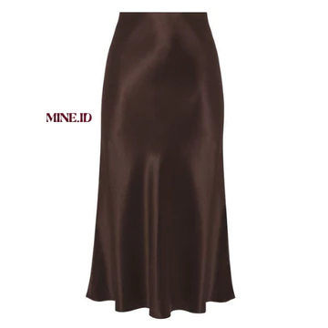 Rok Satin Silk Premium Maxi A Line Satin Skirt Rok Satin Duyung Size S XXXL 3XL Mine Skirt